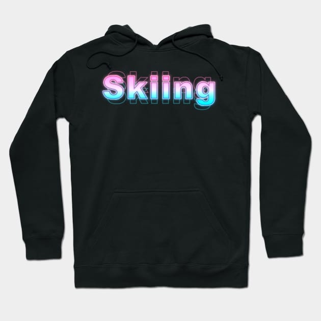 Skiing Hoodie by Sanzida Design